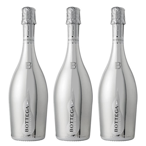Bottega White Gold Pinot Nero Spumante Brut Treble Prosecco Set